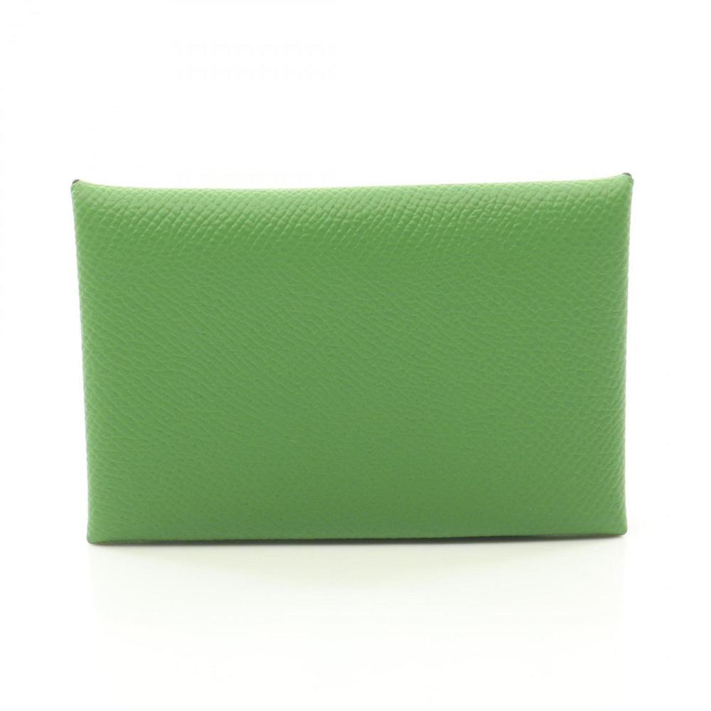 HERMES Green Leather Wallet - Picture 2 of 7